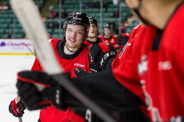 Prince George Cougars celebrate a goal