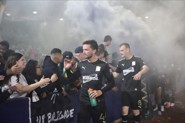 FC Tulsa celebrate with their fans