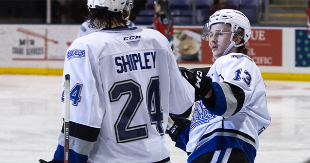 Victoria Royals defenceman Luke Shipley and right wing Marcus Almquist