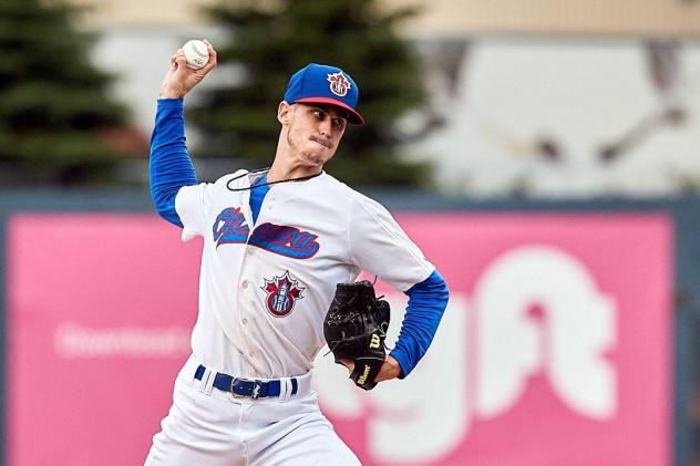 Pitcher Zac Westcott with the Ottawa Champions in 2019