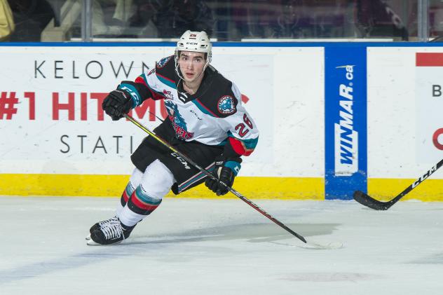 Liam Kindree with the Kelowna Rockets