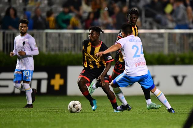 Las Vegas Lights FC defends against the Charleston Battery