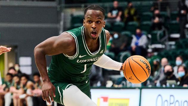 Forward James Jean-Marie with Portland State University