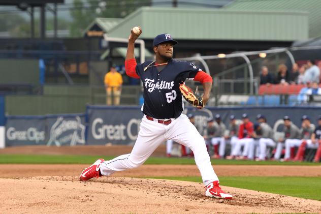 Pitcher Jose Taveras with the Reading Fightin Phils