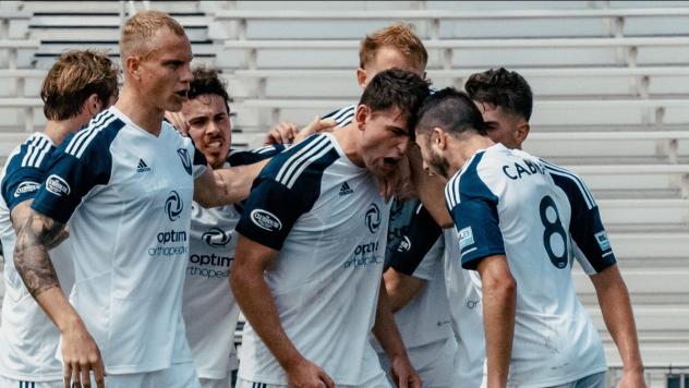 South Georgia Tormenta FC celebrate at Charleston