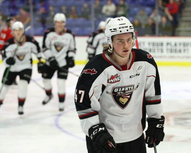 Vancouver Giants defenceman Mazden Leslie