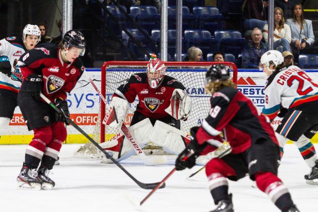 Vancouver Giants goaltender Matthew Hutchison vs. the Kelowna Rockets