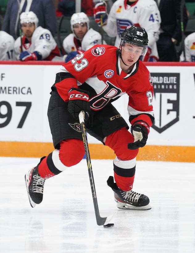 Belleville Senators left wing Cole Reinhardt