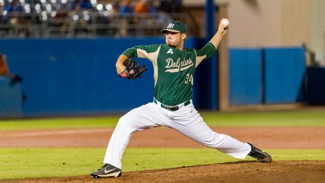 Pitcher Matt Meyer with Jacksonville University