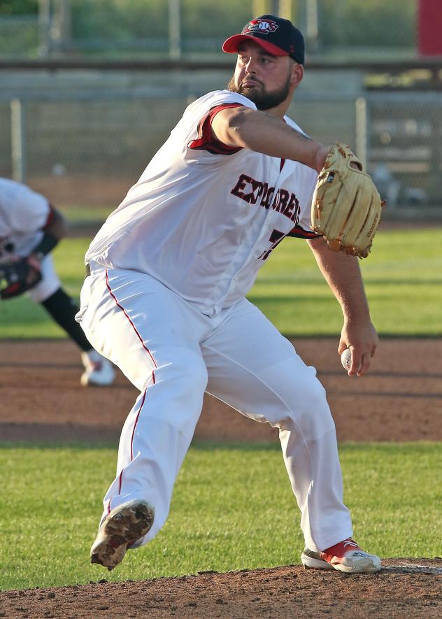 Sioux City Explorers pitcher Brett Adcock