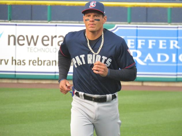 Derek Dietrich of the Somerset Patriots