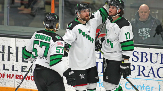 Binghamton Black Bears huddle up