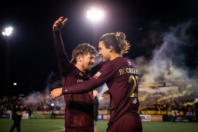 Detroit City FC is smiles all around after beating the Columbus Crew in the Lamar Hunt U.S. Open Cup
