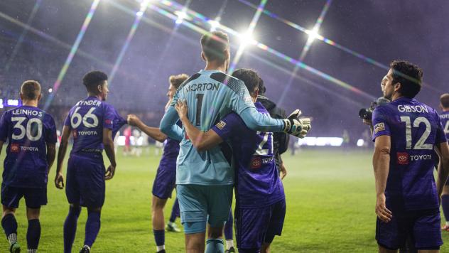 Louisville City FC walks off the pitch after their U.S. Open Cup win