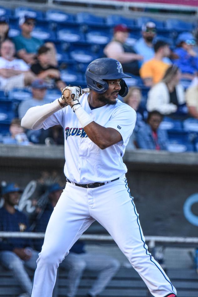 Jerar Encarnacion of the Pensacola Blue Wahoos