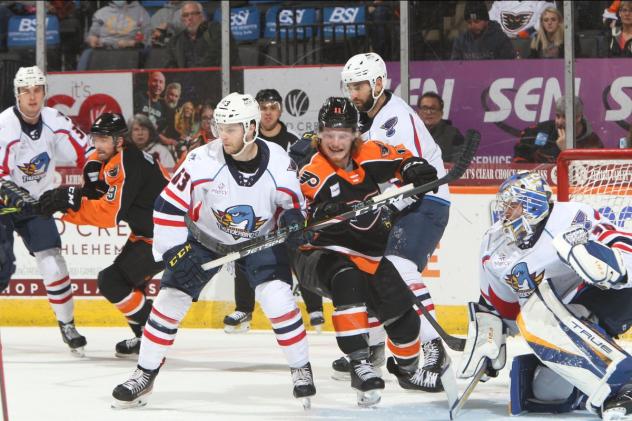 Springfield Thunderbirds goaltender Joel Hofer vs. the Lehigh Valley Phantoms