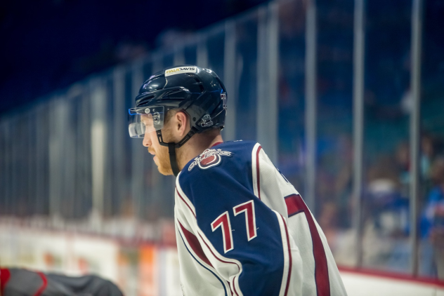 Hunter Drew with the Tulsa Oilers