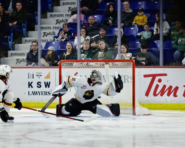 Vancouver Giants goaltender Jesper Vikman vs. the Everett Silvertips