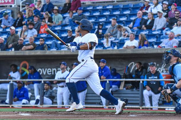 Ray-Patrick Didder of the Pensacola Blue Wahoos