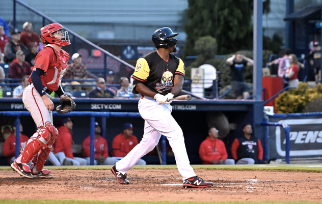 Josh Ockimey at bat for the Reading Fightin Phils