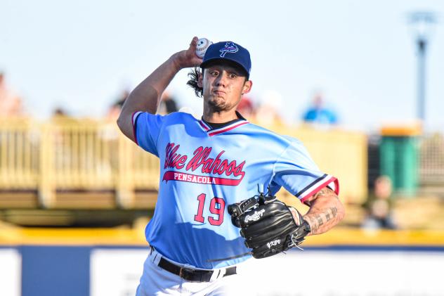Pensacola Blue Wahoos pitcher Zach McCambley