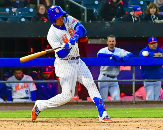 Mark Vientos reached base four times and had a home run and four RBIs for the Syracuse Mets