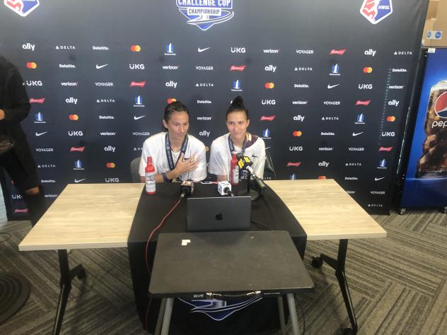 Abby Erceg and Carson Pickett of the North Carolina Courage