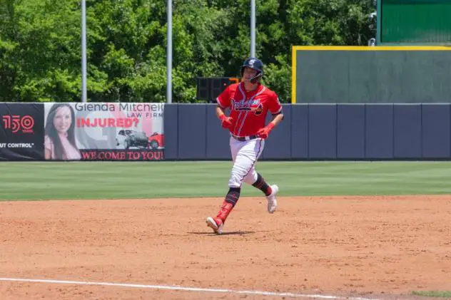 Rome Braves round the bases following a home run