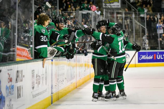 Texas Stars celebrate a goal