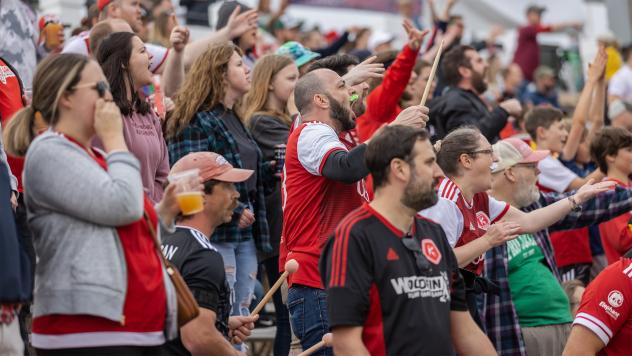 Richmond Kickers fans cheer on their team in the US Open Cup