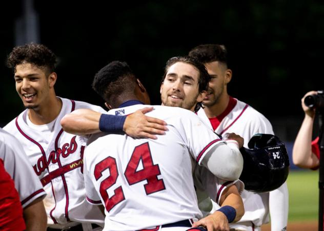 Rome Braves all smiles after Drew Campbell's walk-off hit