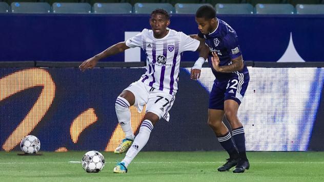 Louisville City FC forward Enoch Mushagalusa vs. LA Galaxy II