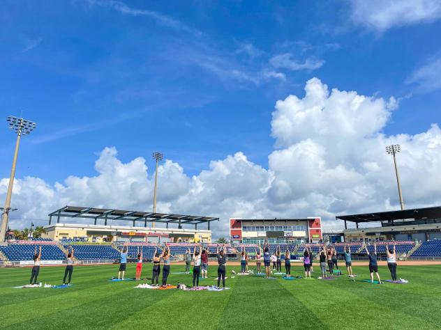 Seventh Inning Stretch Ballpark Yoga at Blue Wahoos Stadium