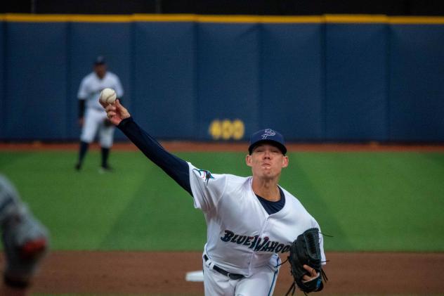 Pensacola Blue Wahoos pitcher Cody Mincey