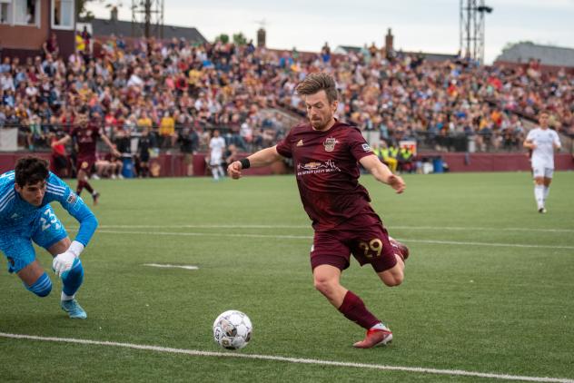 Detroit City FC forward Antoine Hoppenot vs. Atlanta United 2