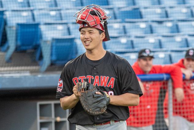 Ottawa Titans catcher Mitsuki Fukuda