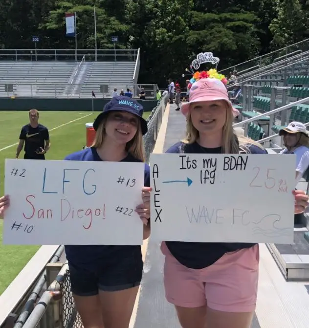 Fans welcome the San Diego Wave and Alex Morgan