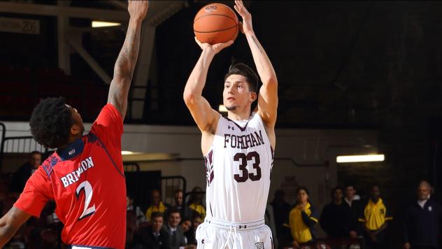 Forward David Pekarek with Fordham University