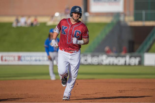 Matt Adams of the Kansas City Monarchs rounds the bases