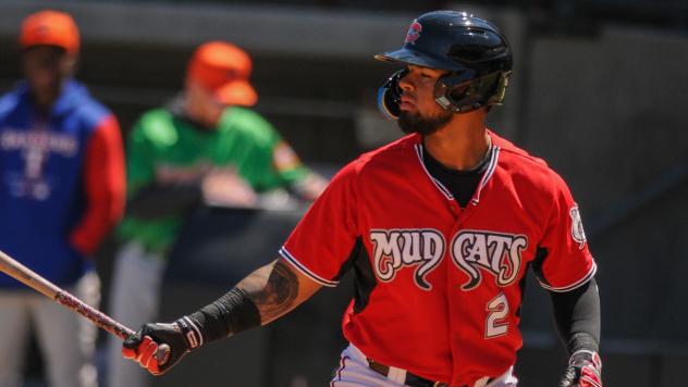 Carolina Mudcats outfielder Hedbert Perez