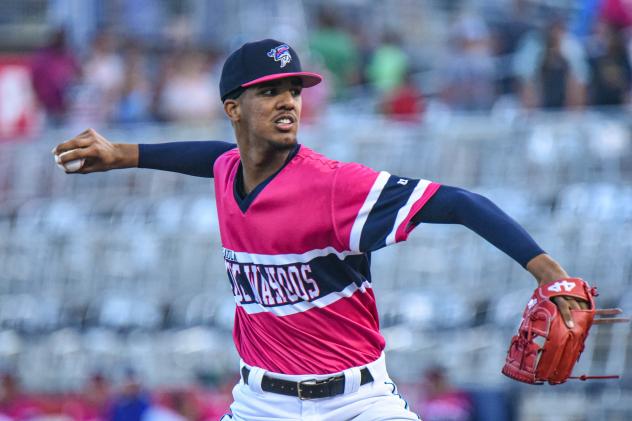 Pensacola Blue Wahoos pitcher Eury Pérez