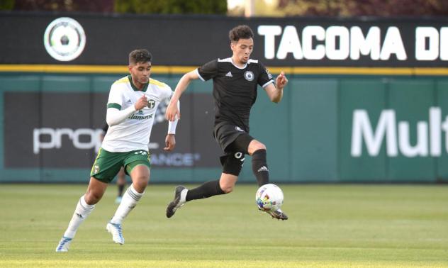 Tacoma Defiance with possession vs. Portland Timbers 2