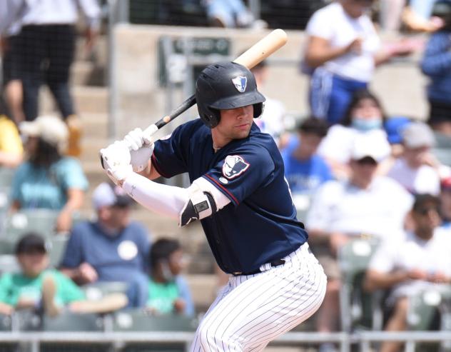Josh Breaux of the Somerset Patriots awaits a pitch