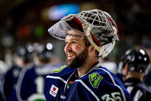 Maine Mariners goaltenders Jeremy Brodeur