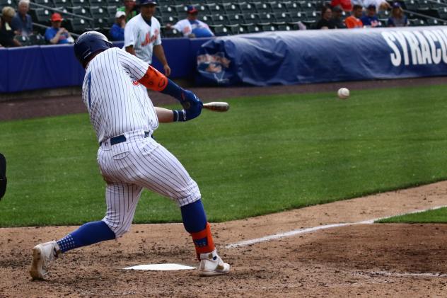 Travis Blankenhorn of the Syracuse Mets