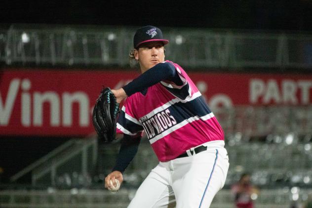 Pensacola Blue Wahoos on the mound