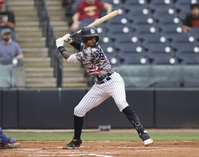 Tampa Tarpons at bat