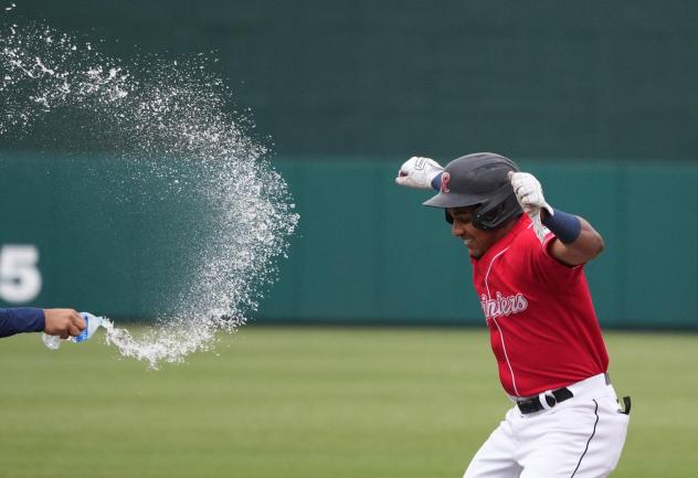 Tacoma Rainiers celebrate a walk-off win