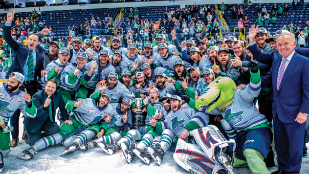 Florida Everblades celebrate their Calder Cup victory