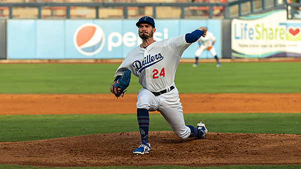 Andrew Heaney pitches for the Tulsa Drillers